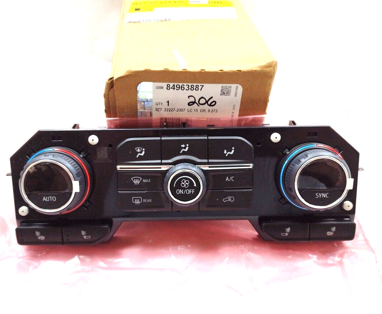 GM Genuine Parts 84963887 Heater and Air Conditioning User Interface Control