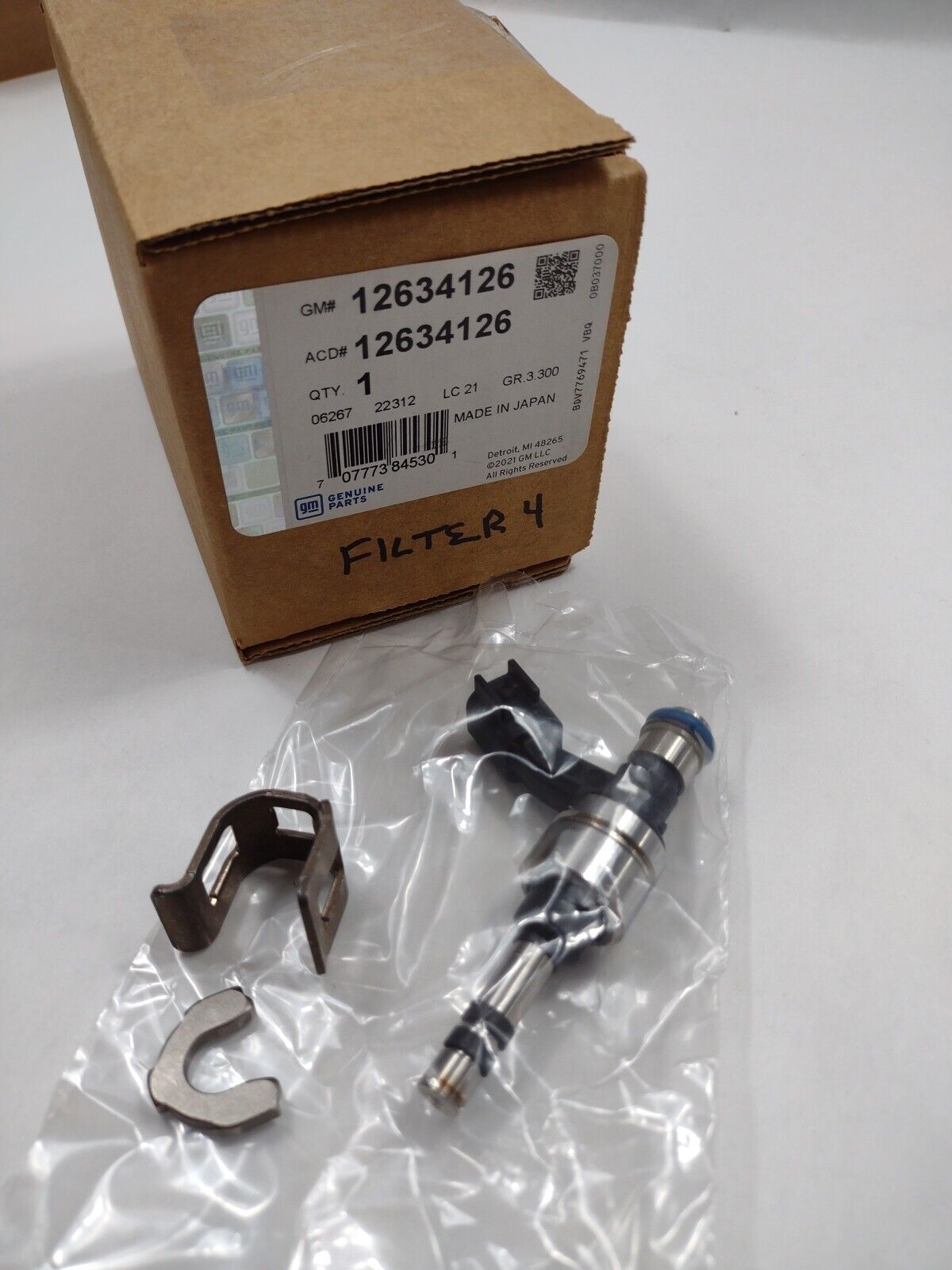 New Fuel Injector  ACDelco GM OE/GM Genuine Parts  12634126