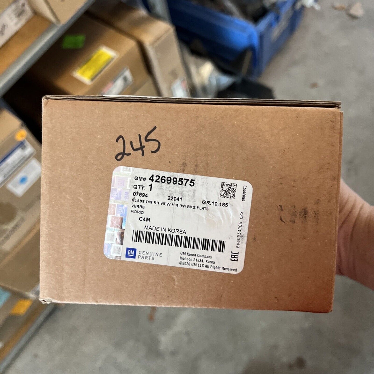 Genuine OEM GM Spark Right Passenger Side Mirror Glass 2016-2022 42699575