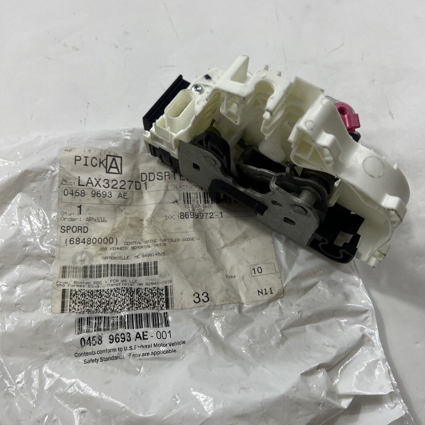 Genuine OEM Mopar Front Left Driver Side Door Lock Actuator Motor 4589693AE