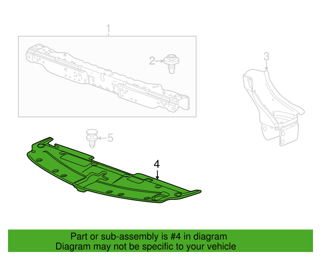 Genuine OEM GM Chevrolet Volt Base Compartment Front Sight Shield 11-15 22839771