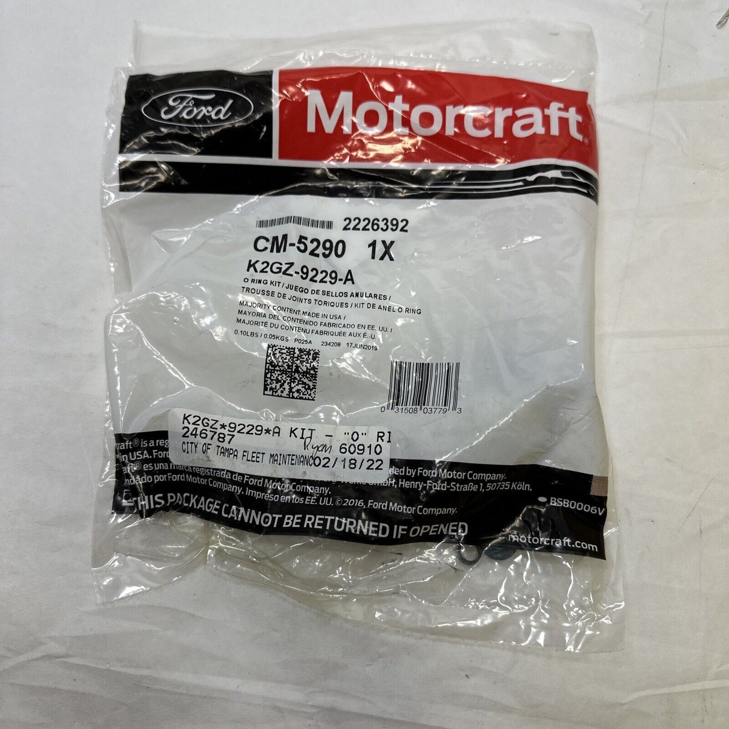 New OEM Genuine Ford Edge 19-23 Fuel Injector seal & Clip Kit Motorcraft CM5290