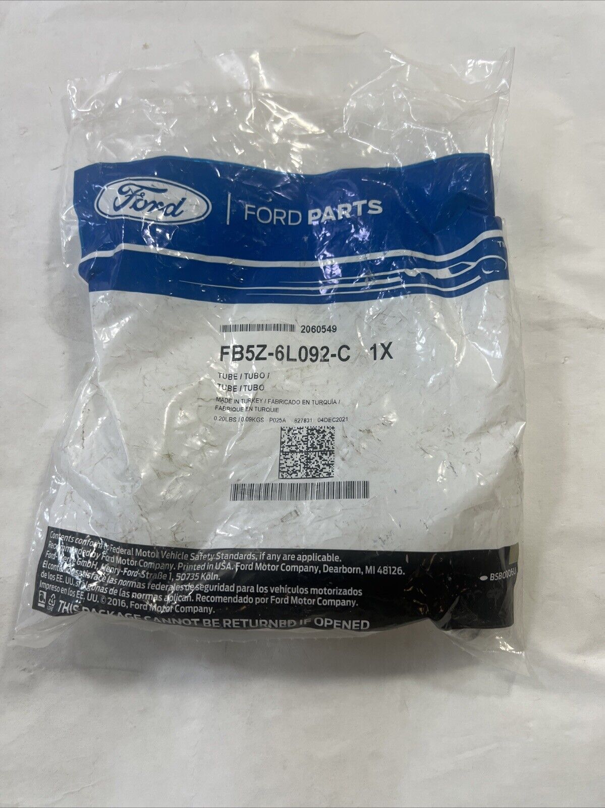 Genuine OEM Ford Turbocharger Turbo-Oil Return Line Tube 2.0L 13-20 FB5Z6L092C