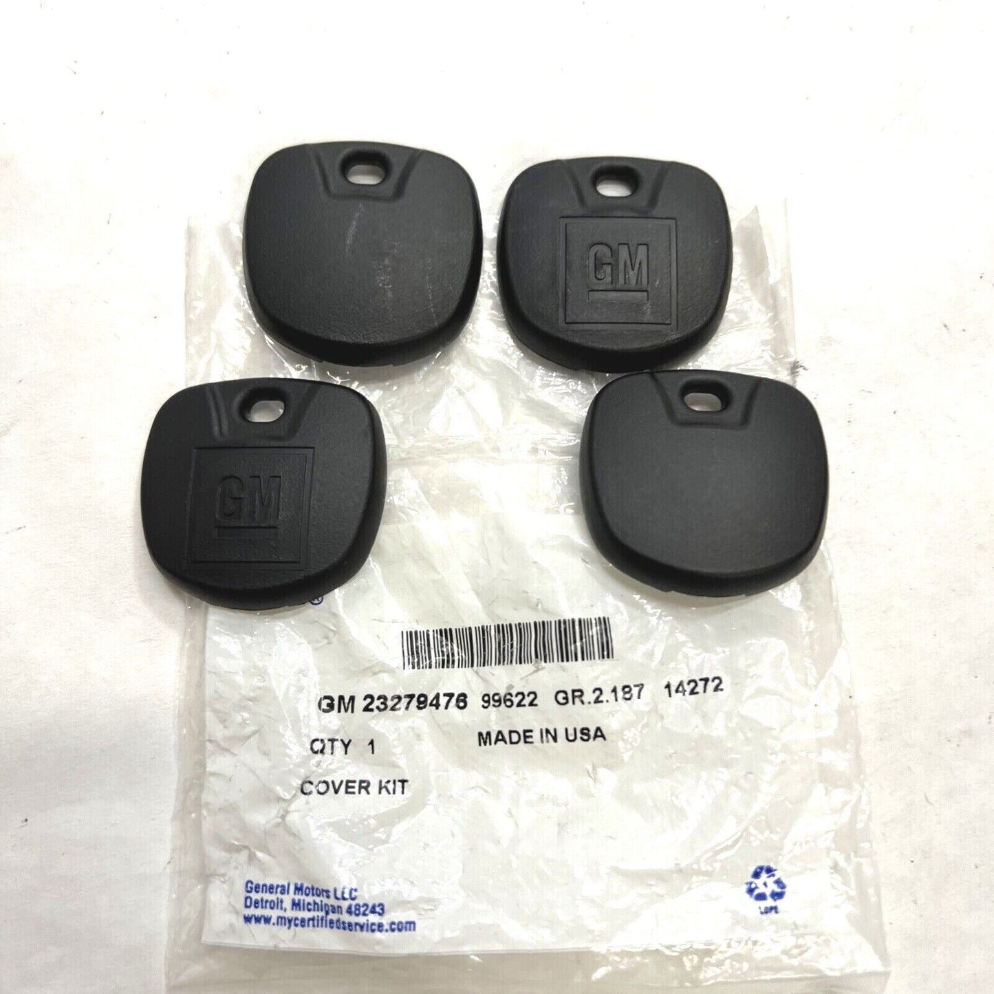 New (4 PACK) Door Lock & Ignition Lock Key Cover Kit - GM 23279476