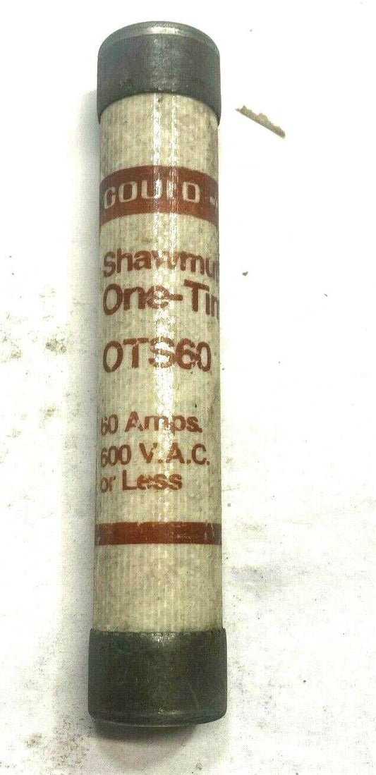 New Gould Shawmut One-Time Class K5 Fuse 60A 600V OTS-60