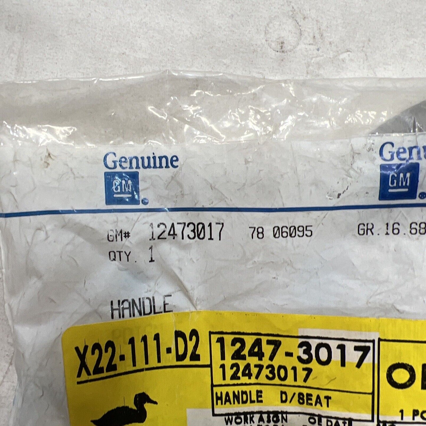 Genuine OEM GM Recliner Handle Pewter 12473017