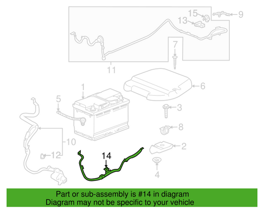 Genuine OEM GM Enclave Negative Battery Extension Cable 2007-2017 84034524