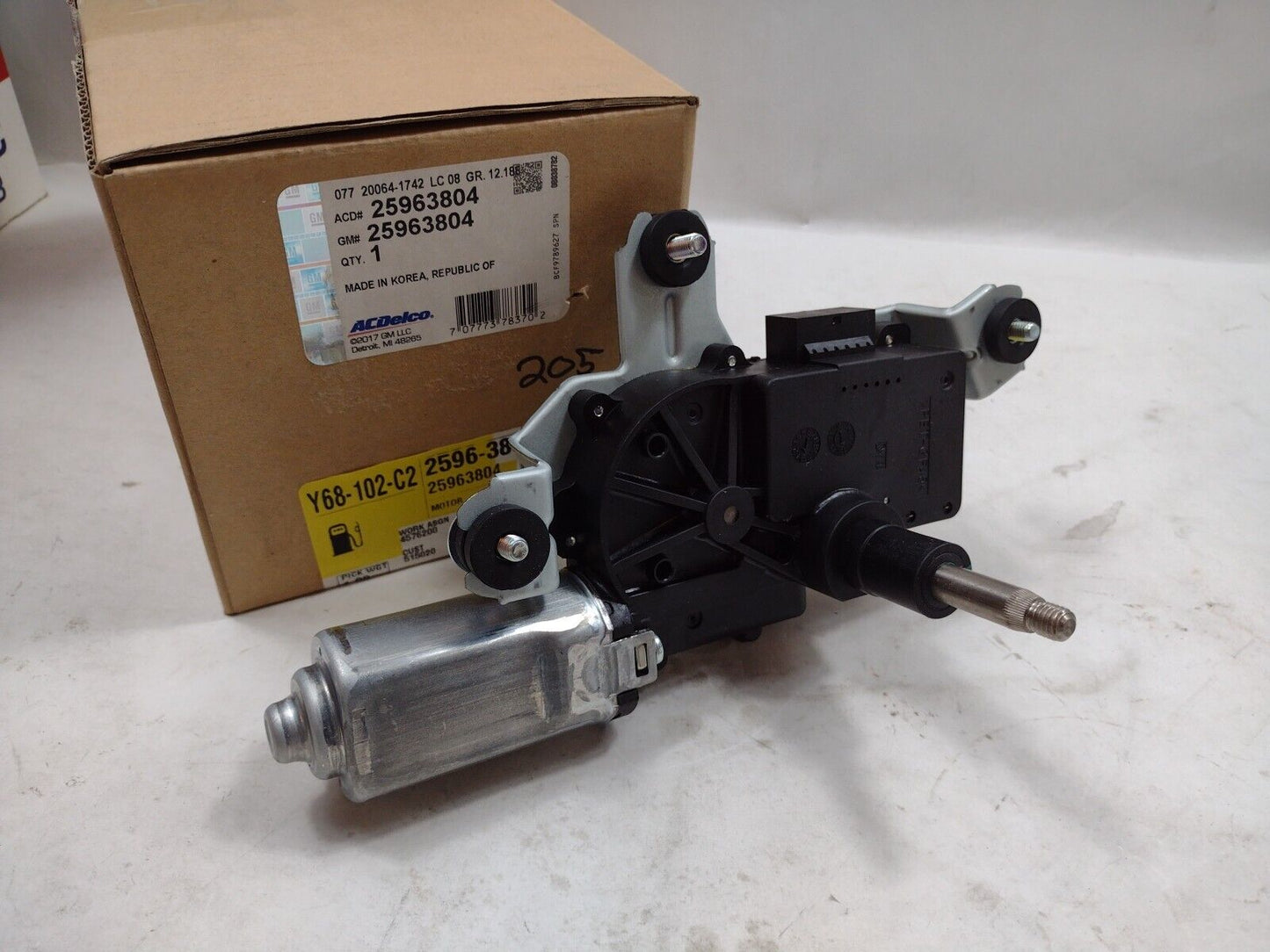 Genuine OEM GM Chevy Captiva Sport Wiper Motor 2008-2015 25963804