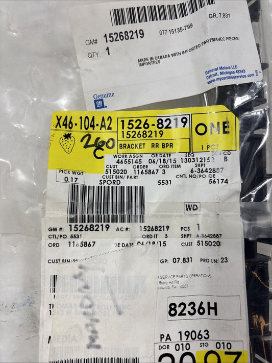 NEW OEM GM Rear Bumper Cover Side Bracket Right 15268219 Cobalt G5 Sedan 2005-10