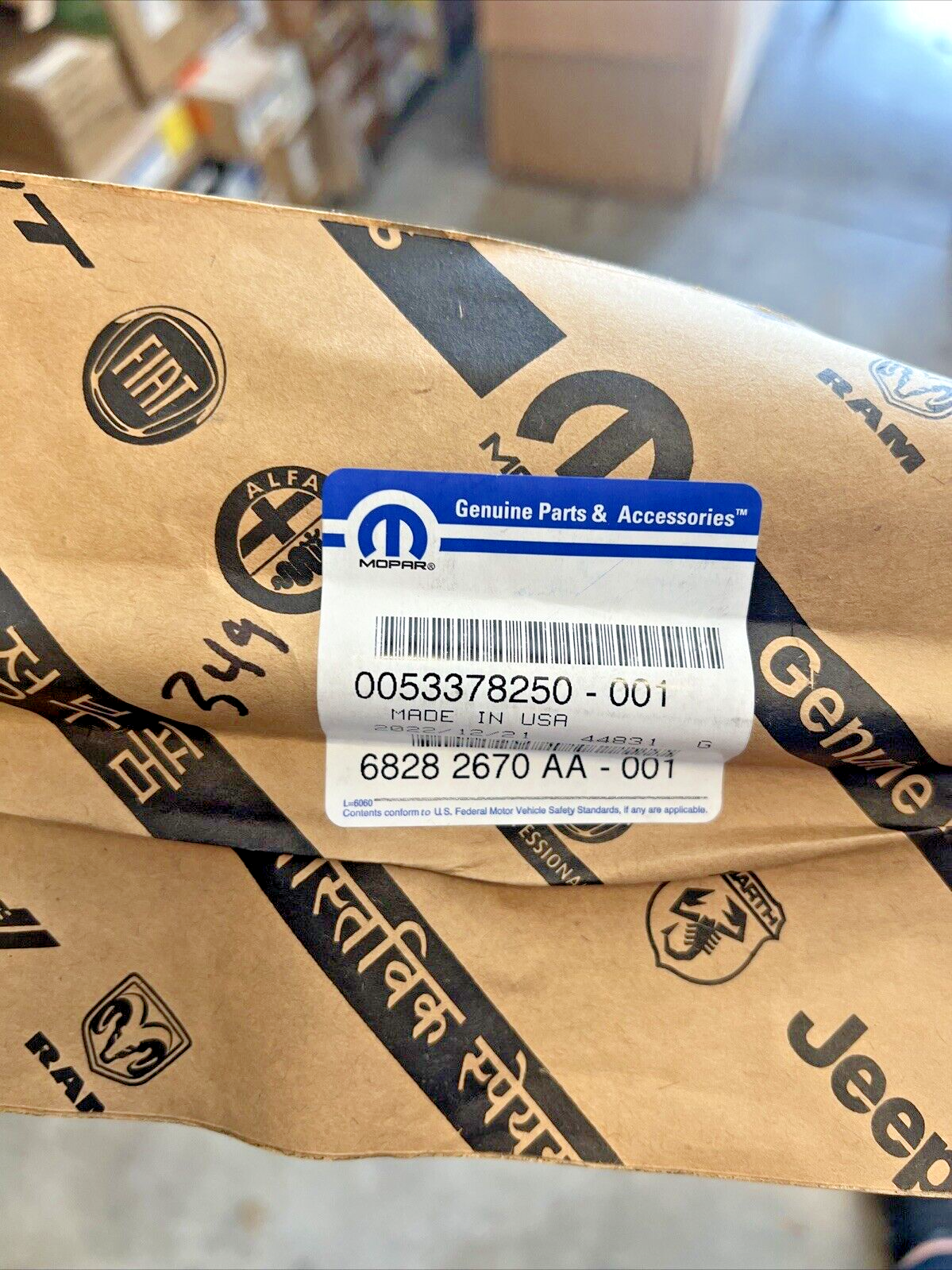 Genuine OEM Mopar Jeep Wrangler Rear Back Glass Shock Lift Support 68282670AA