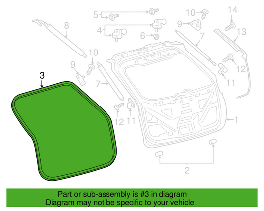 New OEM Genuine Ford Edge 2015-2018 Weather strip FT4Z58404A06C