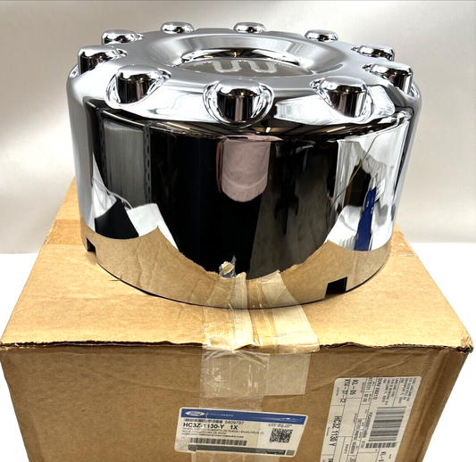 NEW OEM Ford King Ranch Chrome and Beige 10 Lug Center Cap 2017-2024 HC3C1A096RB