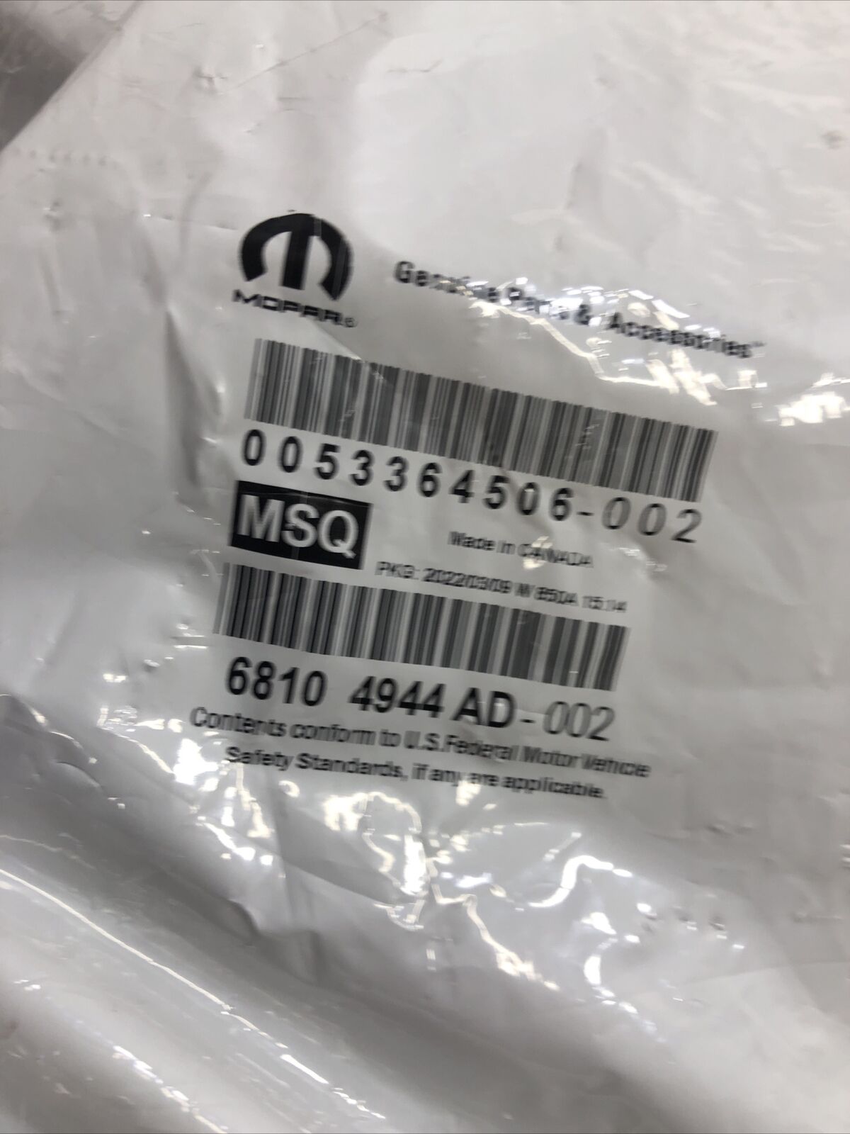 Mopar Bumper Mounting Bracket 68104944AD