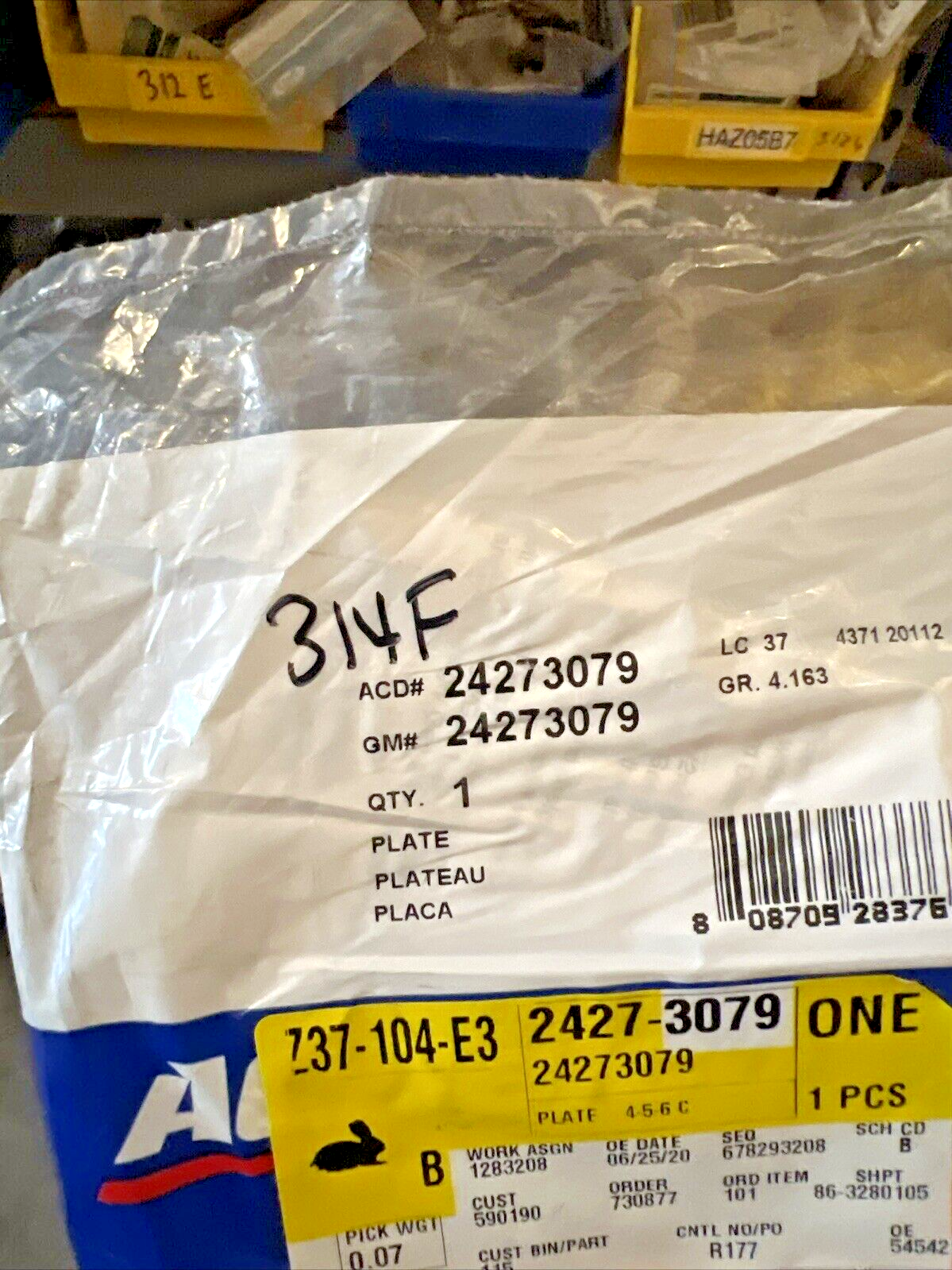 Genuine OEM GM ACDelco Automatic Transmission 4-5-6 Clutch Plate 14-24 24273079