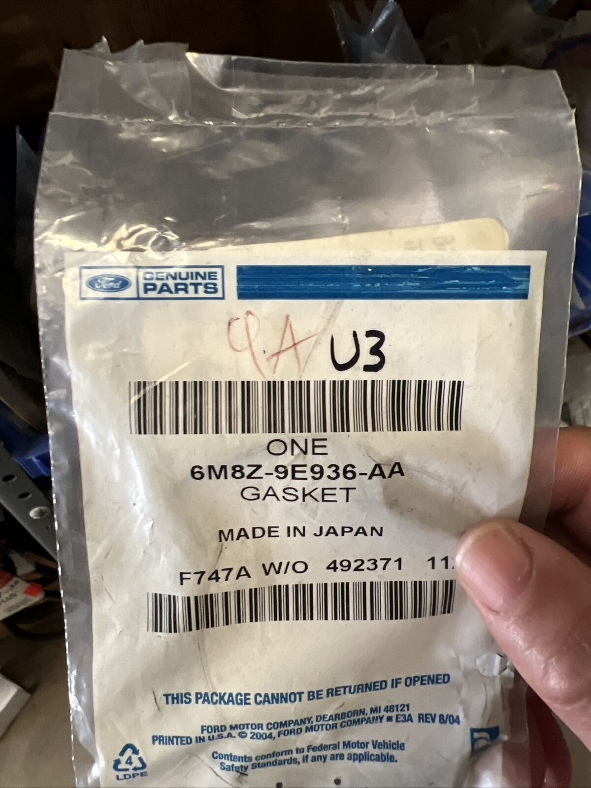 New OEM Genuine Ford Mercury 2006-2009 Body Housing Gasket 6M8Z-9E936-AA