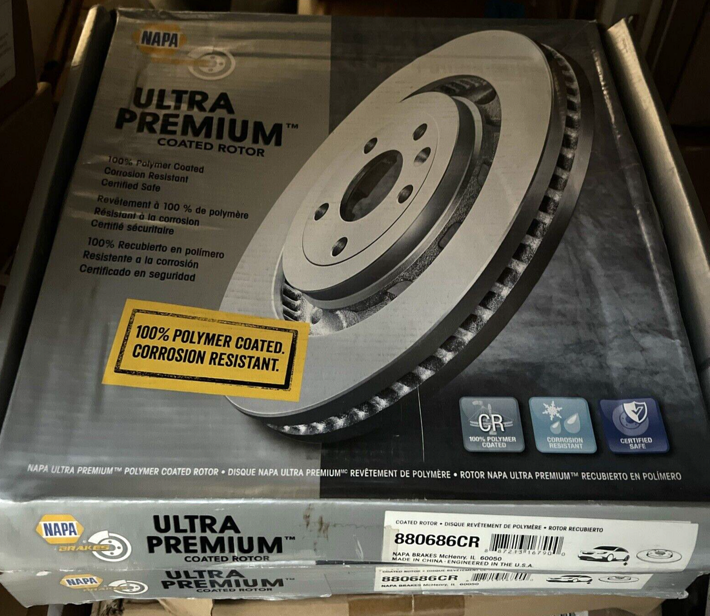 New Napa REAR Brake Rotor 880686 fits Ford Explorer Edge Taurus 2011-2014