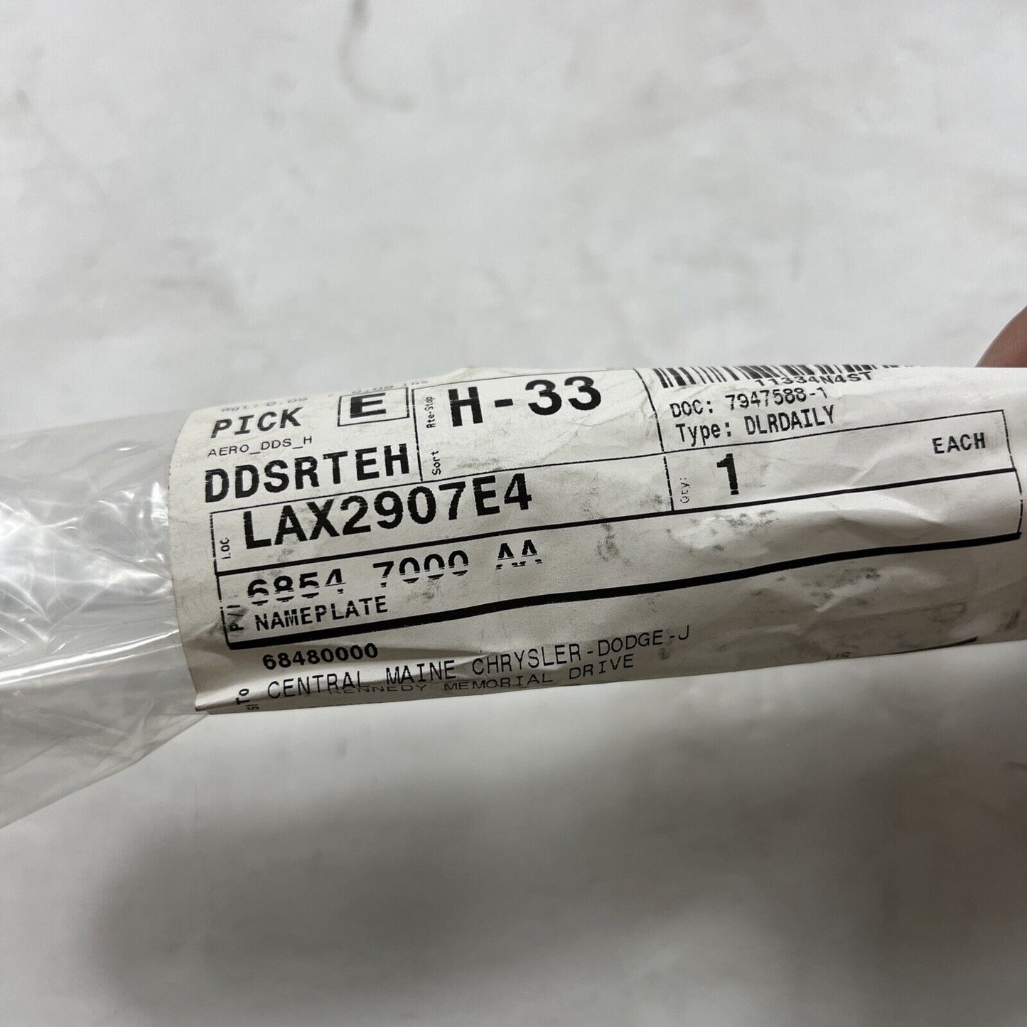 Genuine OEM Mopar Front Driver Door Black Chrome Nameplate Emblem 68547000AA