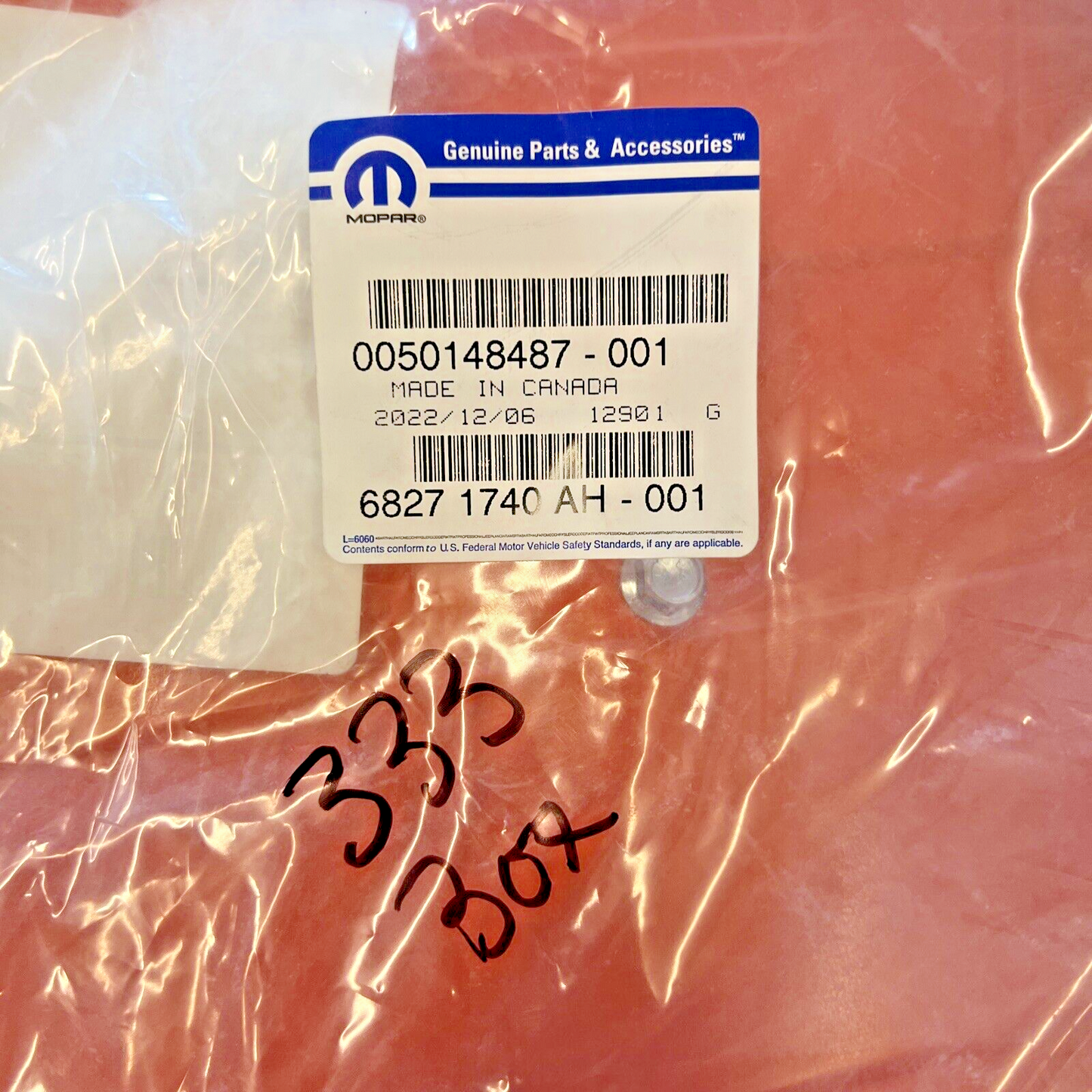 Genuine OEM Mopar Rear Tailgate Back Door Seal Rubber Weatherstrip 68271740AH