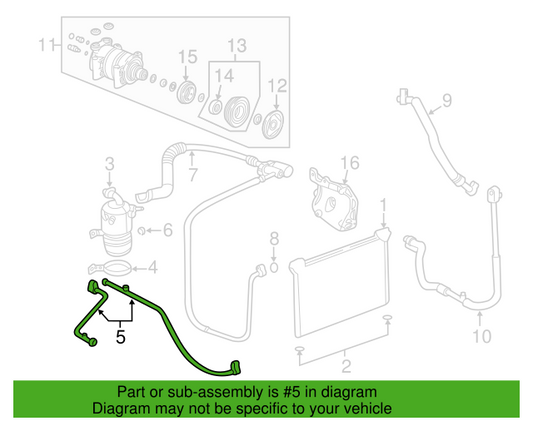 Genuine OEM GM Cadillac Escalade A/C Hose 1999-2006 15785056 ACDelco 15-33436
