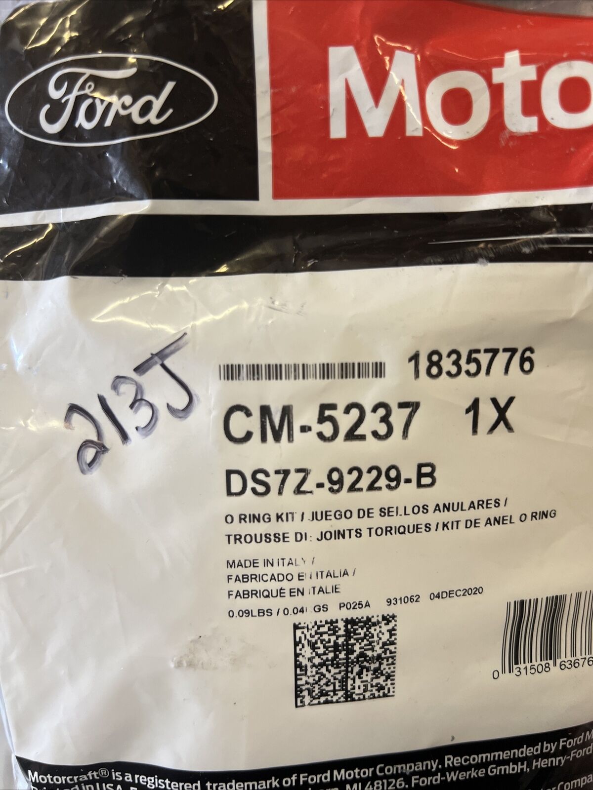 New OEM Genuine Ford Fusion 14-20 Fuel Injector Assembly O Ring Kit DS7Z9229B