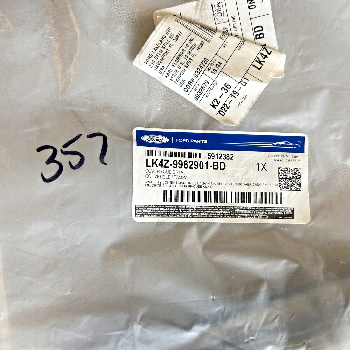 NEW Genuine OEM Ford Cover Assembly Seat Cushion LK4Z9962901BD