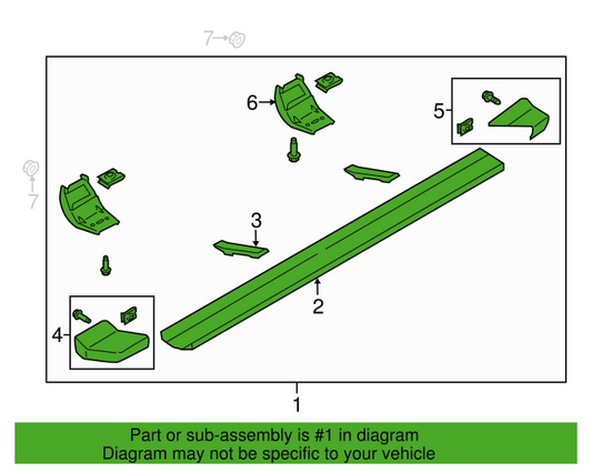 New OEM Ford 2017-18 F-350 E350 Running Boards 5 In Crew Cab HC3Z16450HB