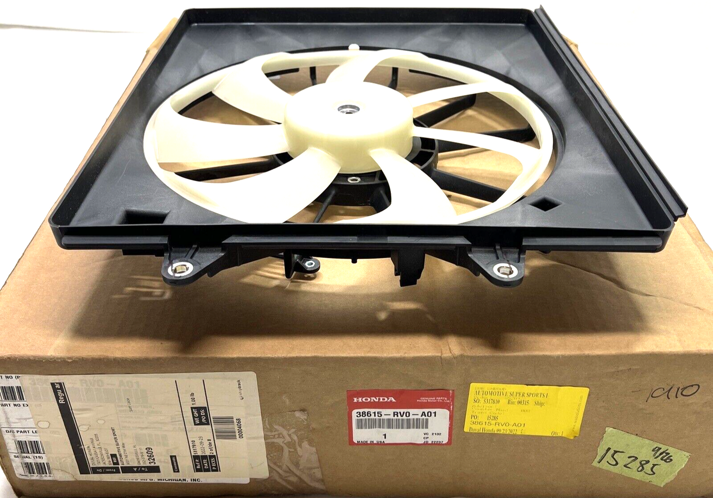 New OEM Genuine Honda Odyssey 2011-2017 A/C Condenser Fan Assembly 38615RV0A01