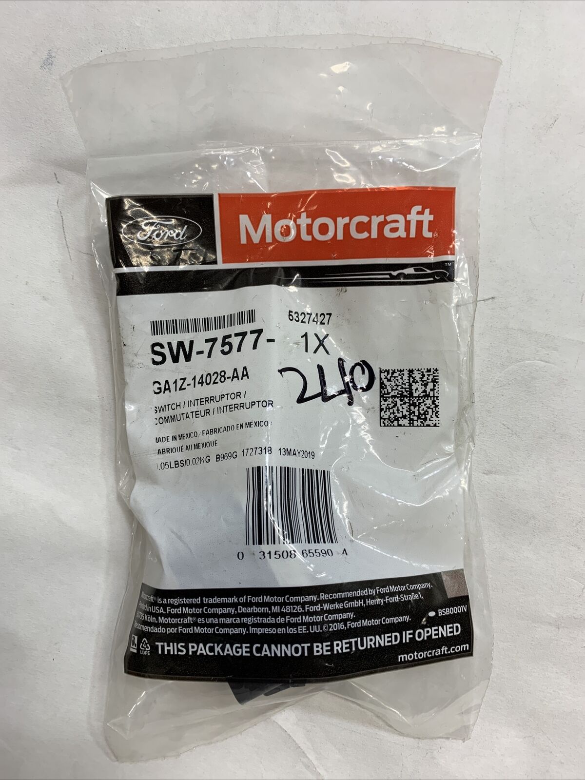 New OEM Genuine Ford Motorcraft Lock Switch GA1Z-14028-AA