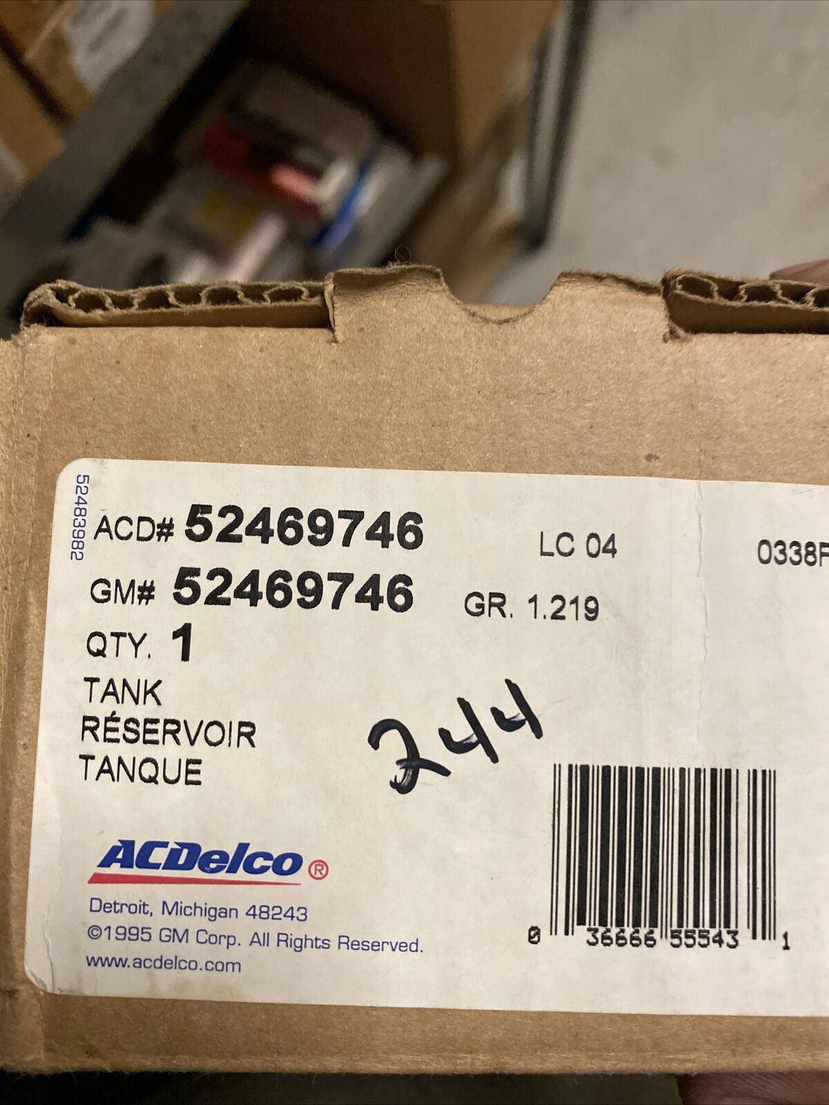 New OEM GM Oldsmobile Aurora Radiator Inlet Tank Assembly 95-96 ACDelco 52469746