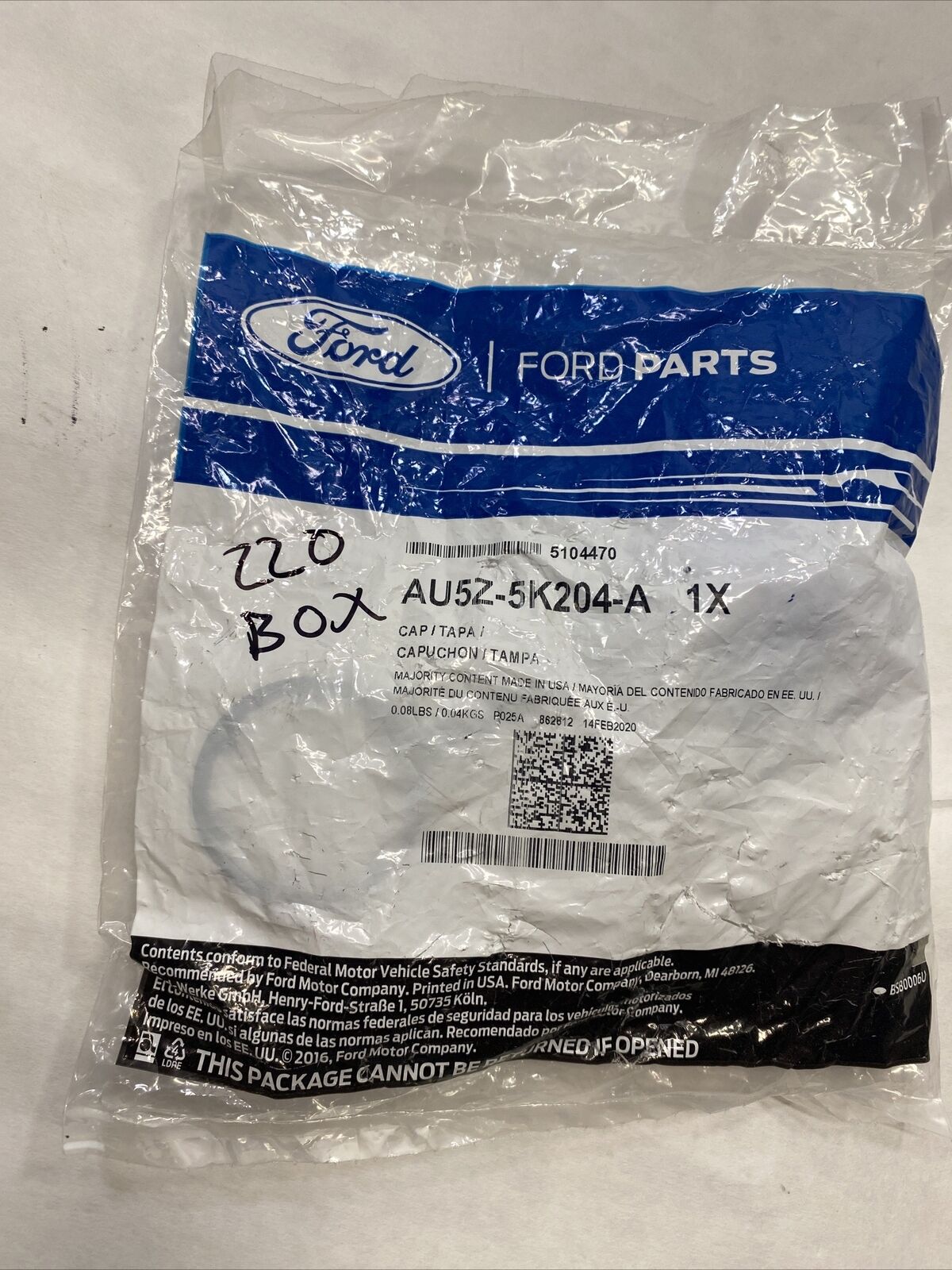 New OEM Genuine Ford Transit-150 2011-2019 Filler Cap AU5Z5K204A