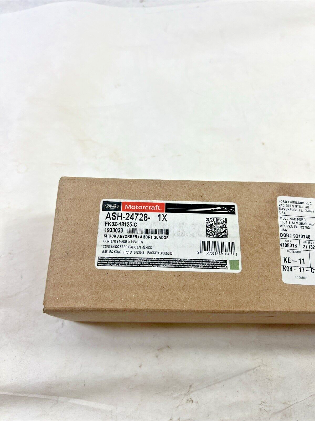 Genuine OEM Ford Transit-150 Suspension Shock Absorber 16-24 Motorcraft ASH24728