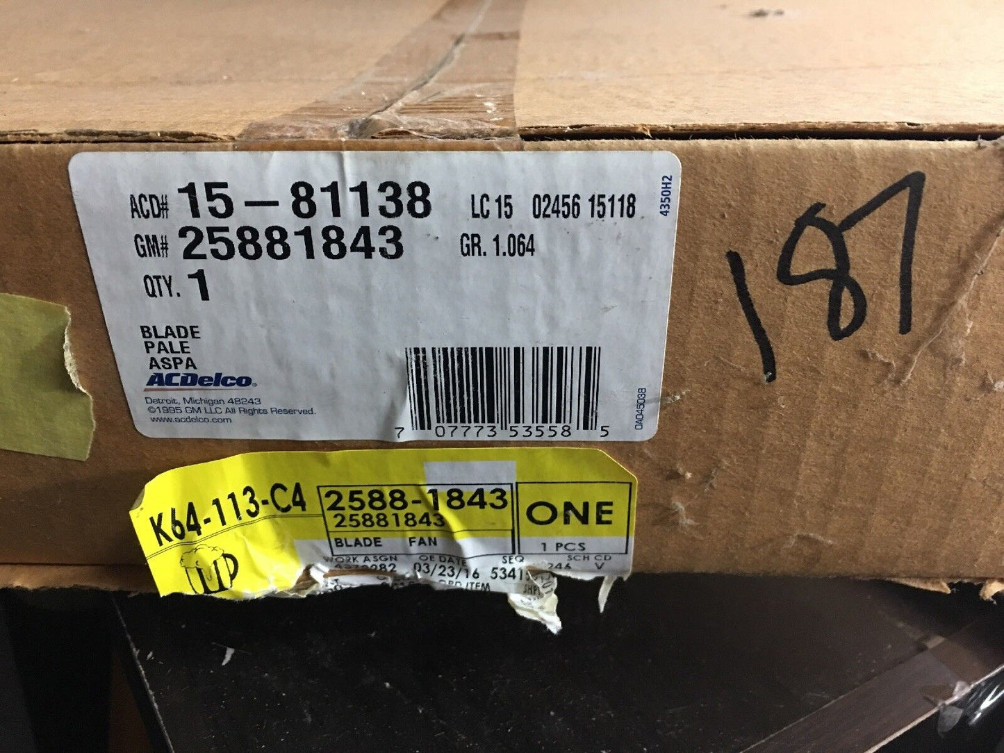 New OEM Cadillac CTS SRX STS Radiator Fan Cooling Fan Blade 2009-2014  25881843