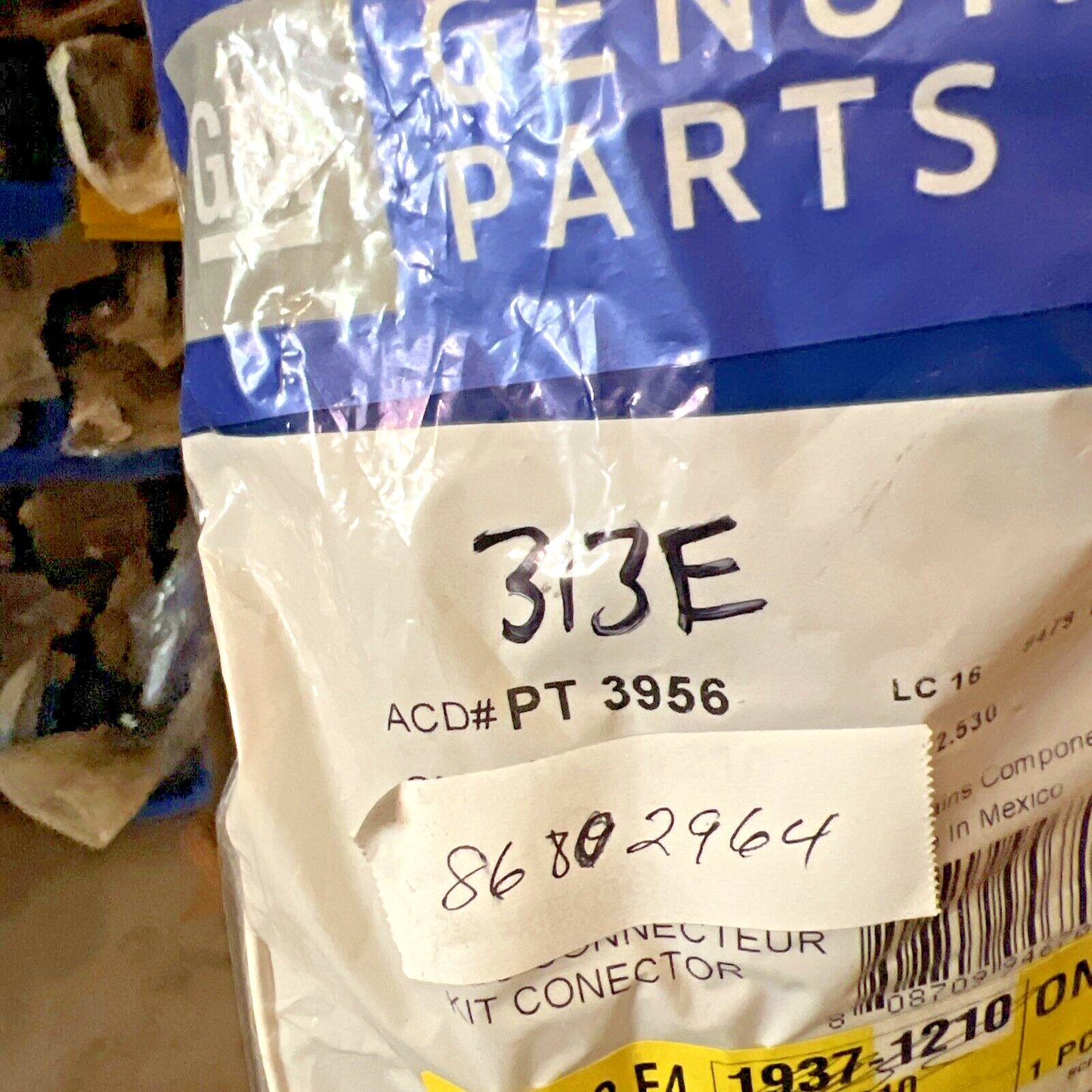 Genuine OEM GM ACDelco Front ABS Speed Sensor Connector PT3956 19371210