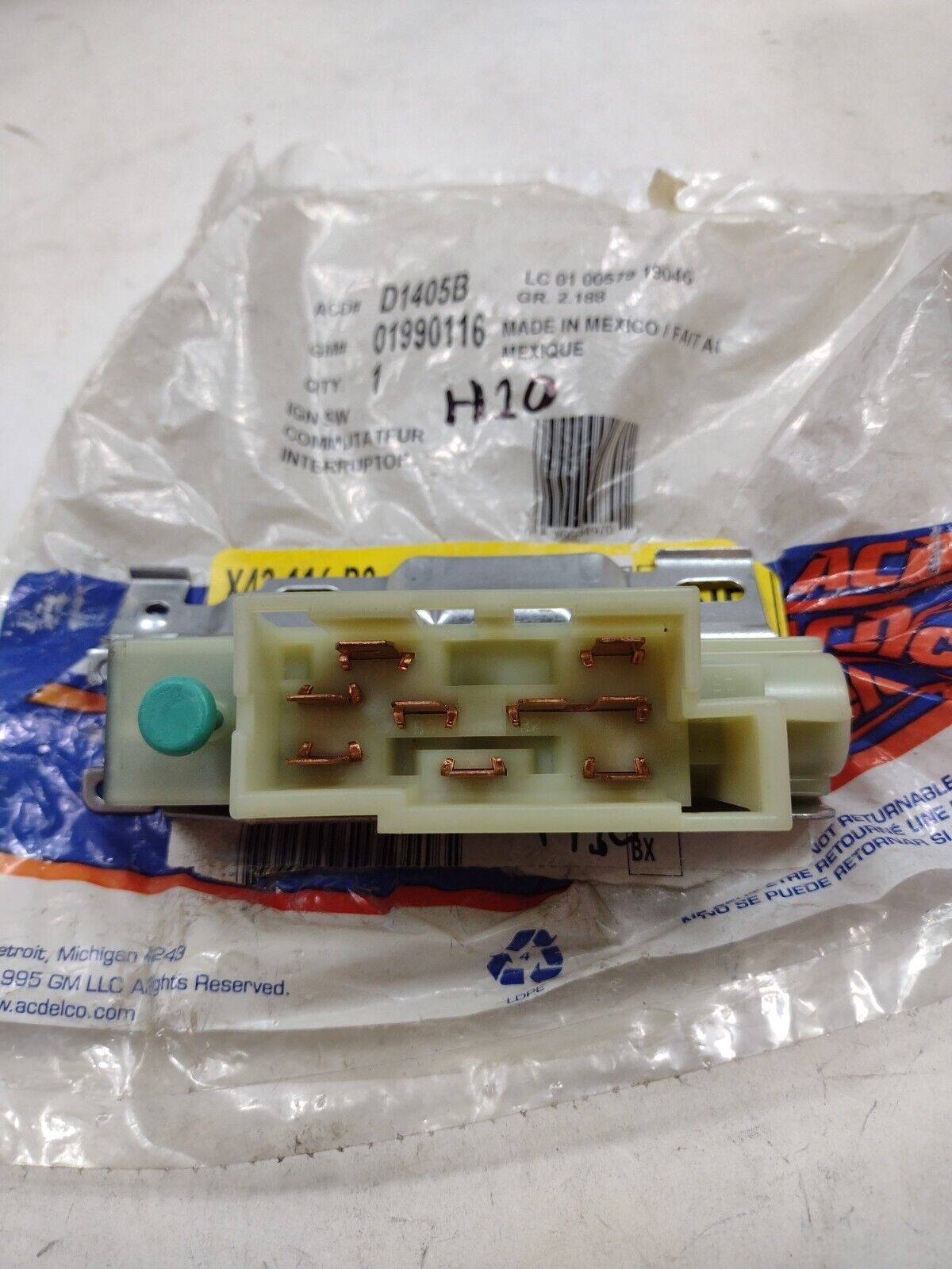 Genuine OEM GM Chevy Caramo Steering Column Ignition Switch 1984-2002 1990116