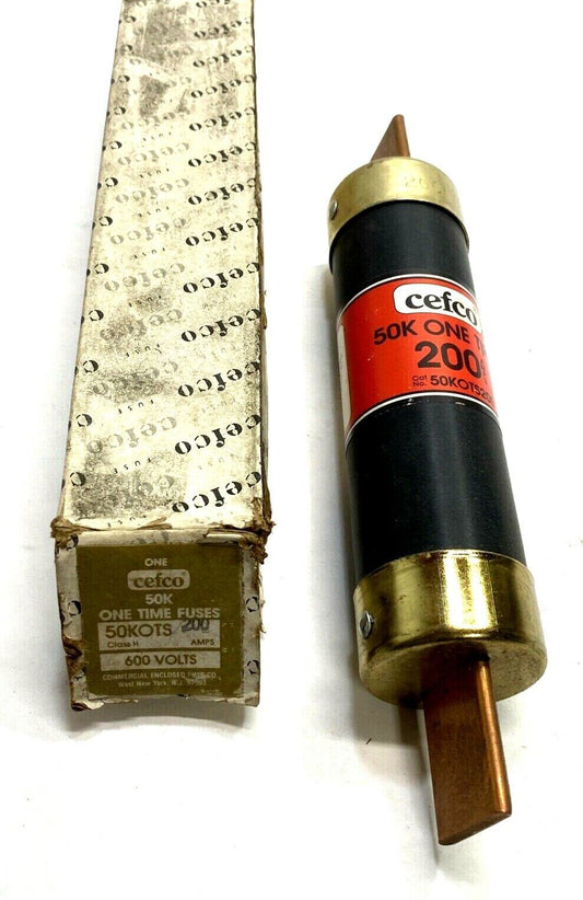 New Cefco 200 AMP 600 VAC Time Lag Renewable Fuse