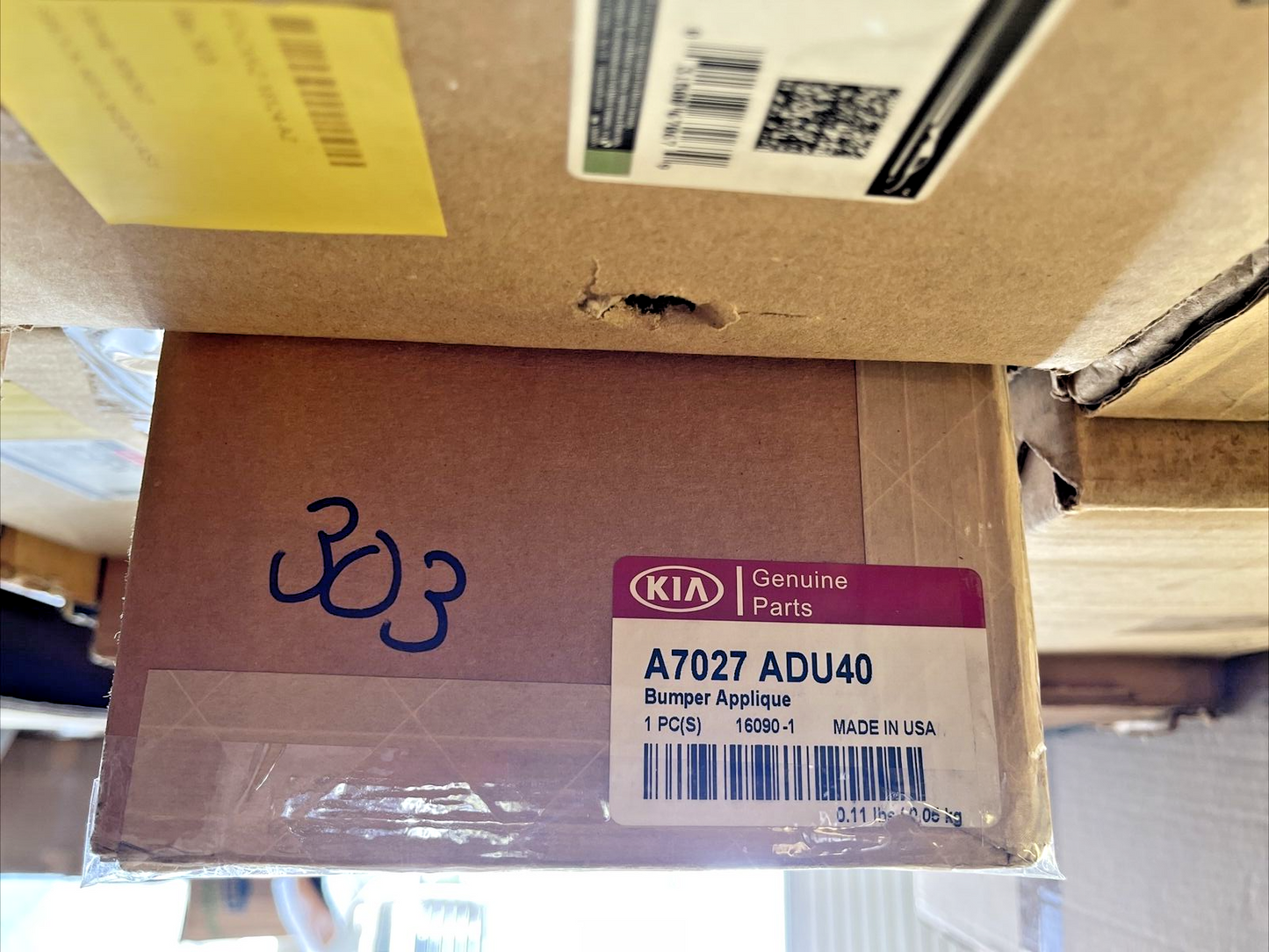 New OEM Genuine Kia Forte 2014-2017 Bumper Protector Clear Applique A7027ADU40