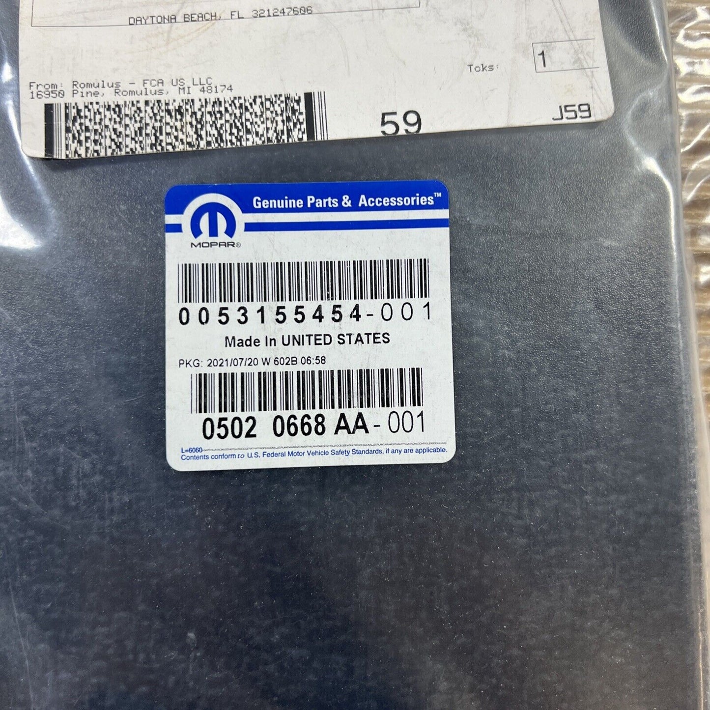 Genuine OEM Mopar Grand Caravan Outside Sliding Door Applique 08-20 5020668AA