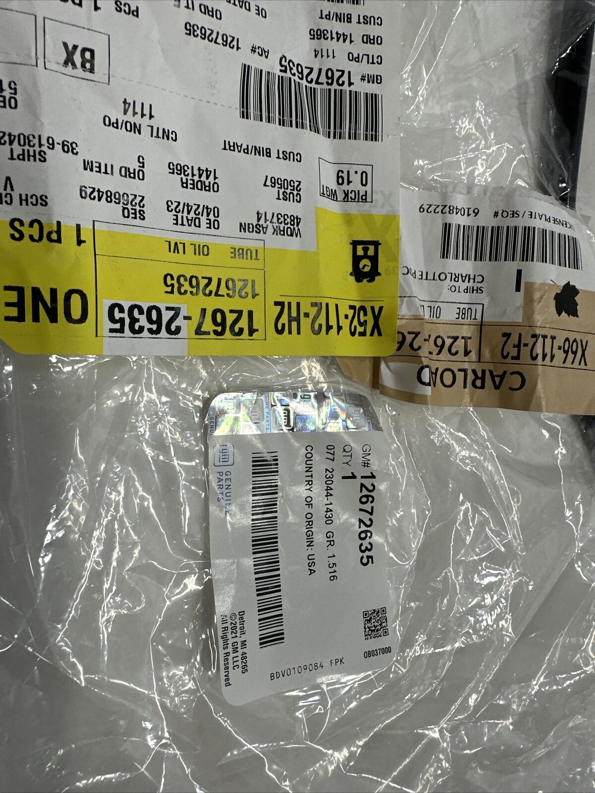 GM OEM Engine Parts-Oil Tube 12672635