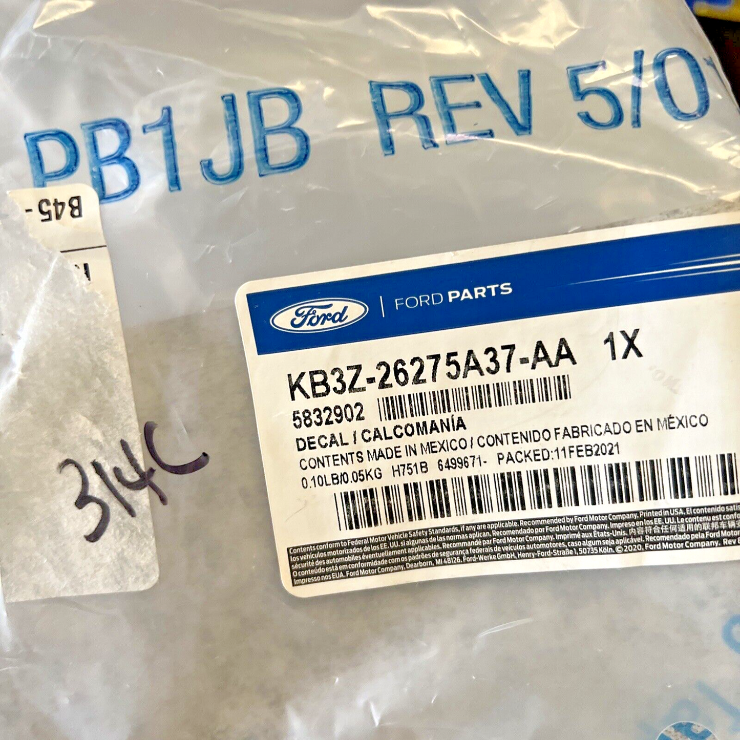 New OEM Genuine Ford Ranger 2019-2023 Left Driver Side Applique KB3Z26275A37AA