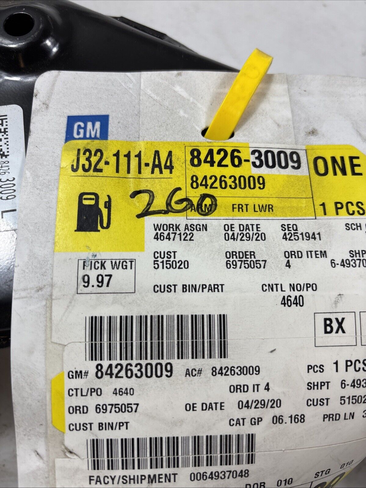 Genuine OEM GM Buick Enclave Driver Side Front Lower Control 2018-2024 84263009
