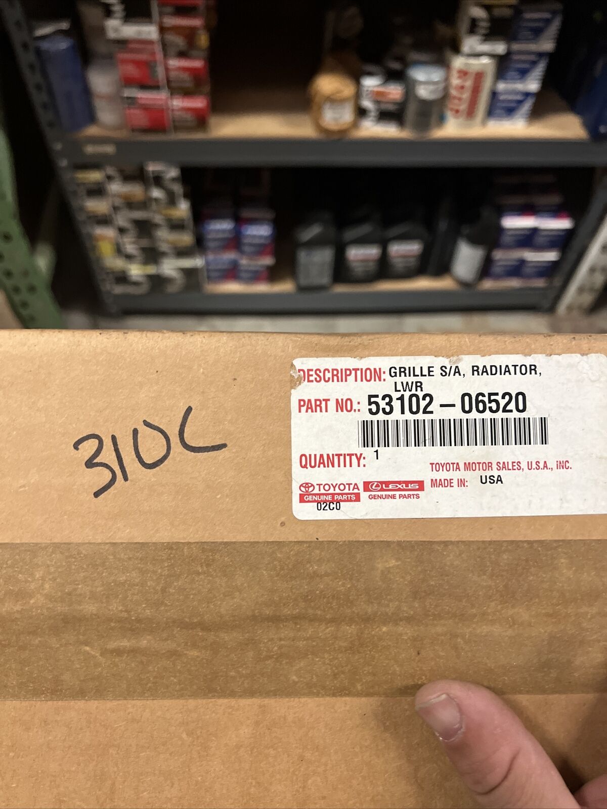 New OEM Genuine Toyota Camry Lower Grille 2018-2020 53102-06520