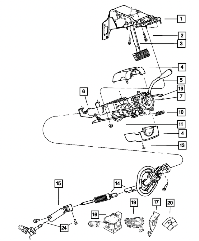 Genuine OEM Mopar RAM 1500 Steering Column Intermediate Shaft 2003-08 55351456AF