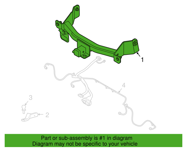 New OEM Genuine Ford F-150 Rear Bumper-Trailer Hitch  08-14 CL3Z-19D520-A