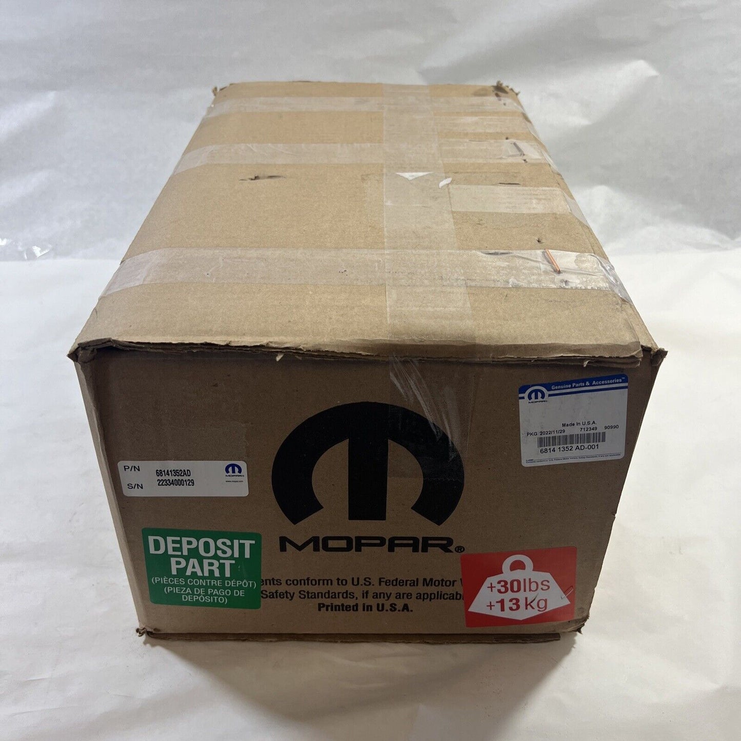 Genuine OEM Mopar 3.6L Right Passenger Side Cylinder Head 2011-2024 68141352AD