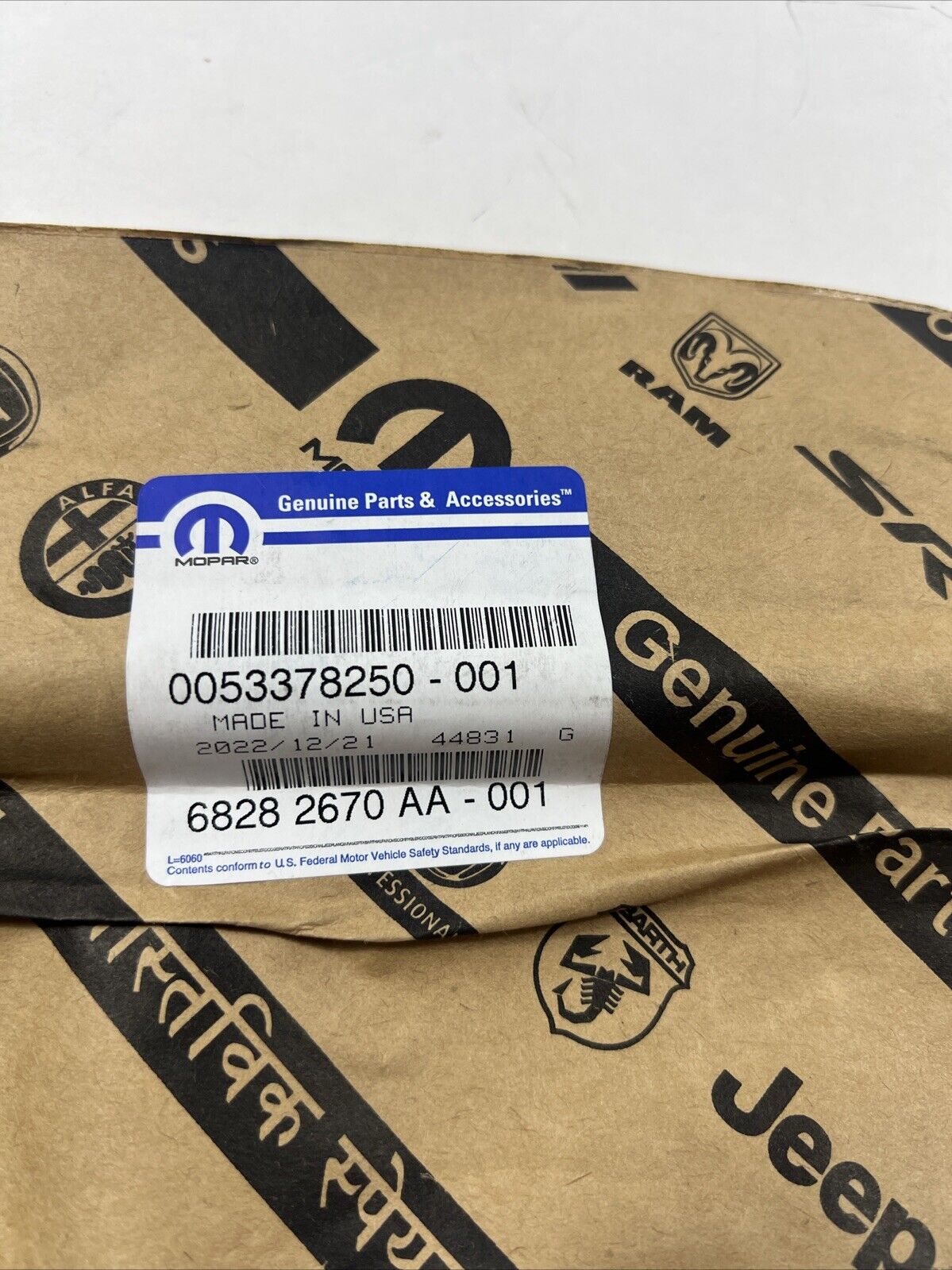 Genuine OEM Mopar Jeep Wrangler Rear Back Glass Shock Lift Support 68282670AA