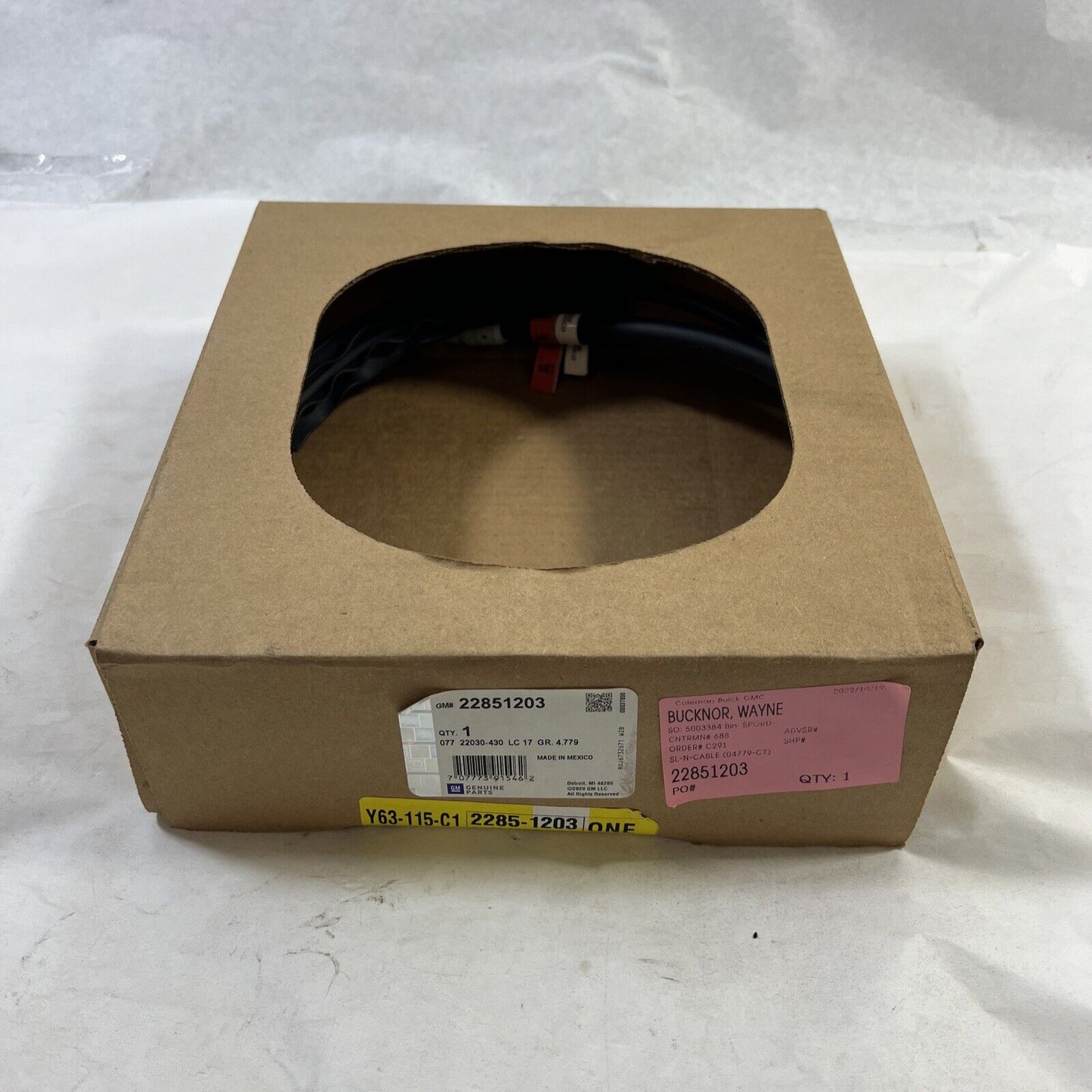 Genuine OEM GM Escalade ESV Rear Left Driver Side Cable 2010-2014 22851203