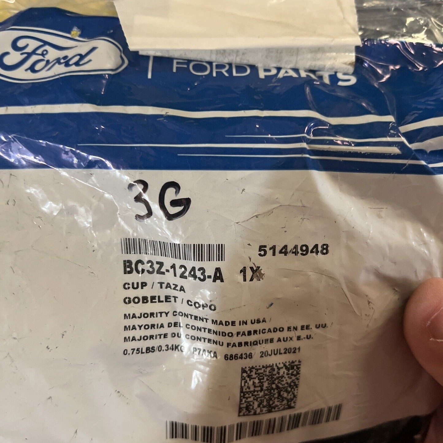 New OEM Genuine Ford Inner Bearing Cup BC3Z-1243-A