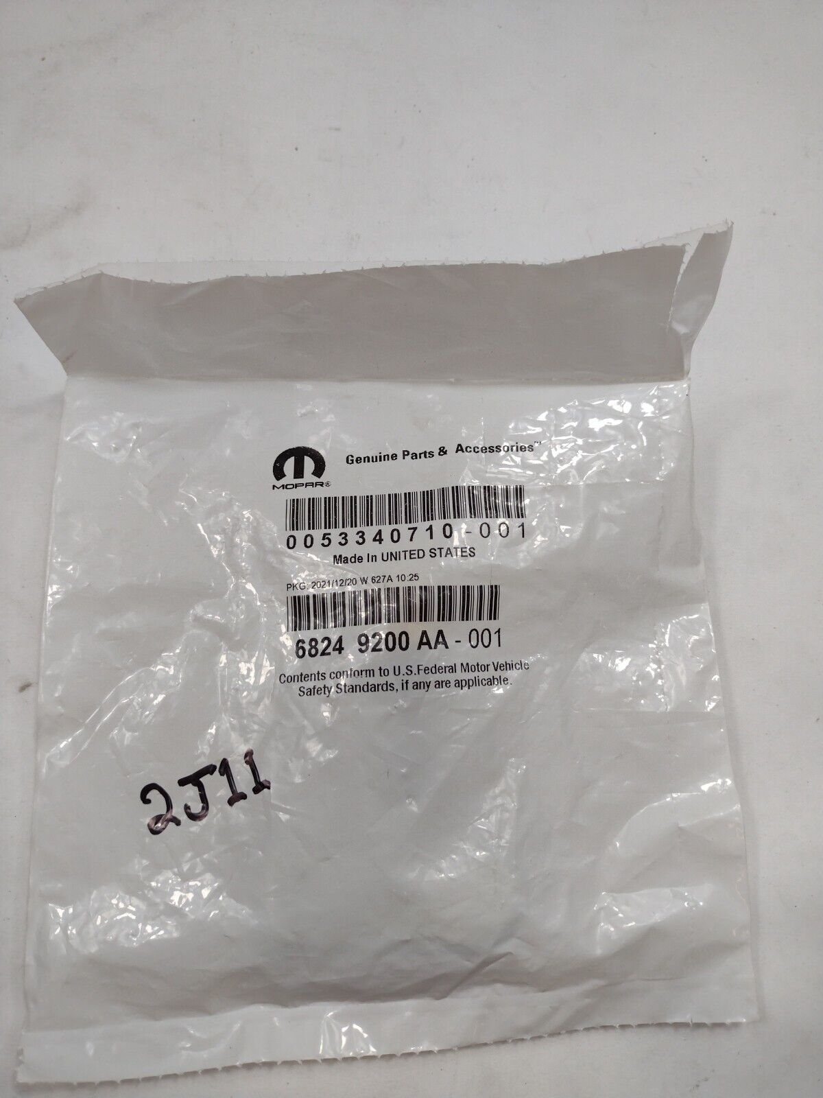 Mopar Genuine OEM TPMS Sensor Part 68249200AA