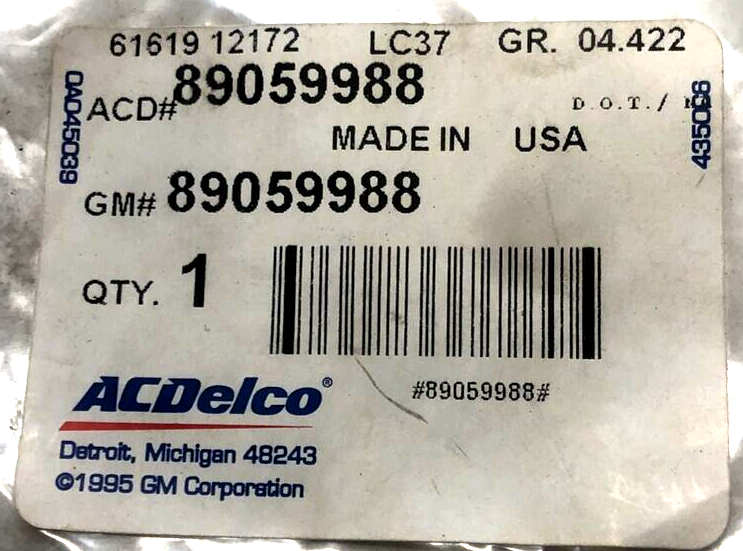 New OEM GM Manual Transmission Counter Gear Rear Bearing Retaining Ring 89059988