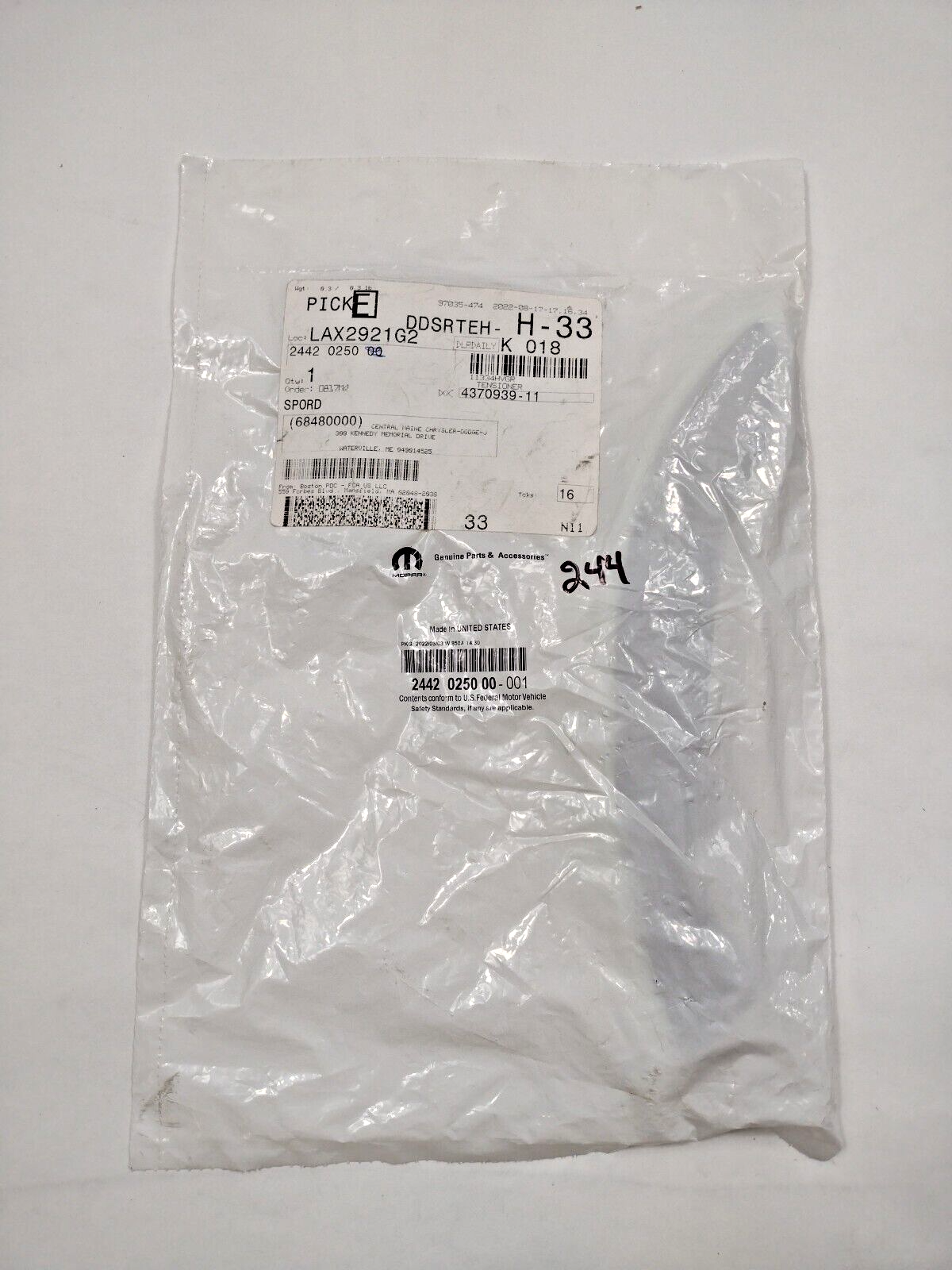 Genuine OEM Mopar Dodge Journey Timing Chain Tensioner Arm 2007-2020 2442025000